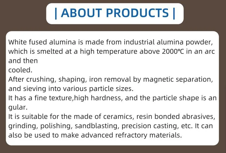Free Sample White Fused Alumina Refractory Hardness Corundum Refractory Raw Material